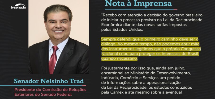 Vídeo: Tarifaço: presidente da CRE defende negociação antes da reciprocidade